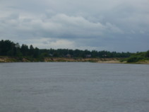Река Клязьма. Местечко "Белая гора". Вид на деревню Никулиху